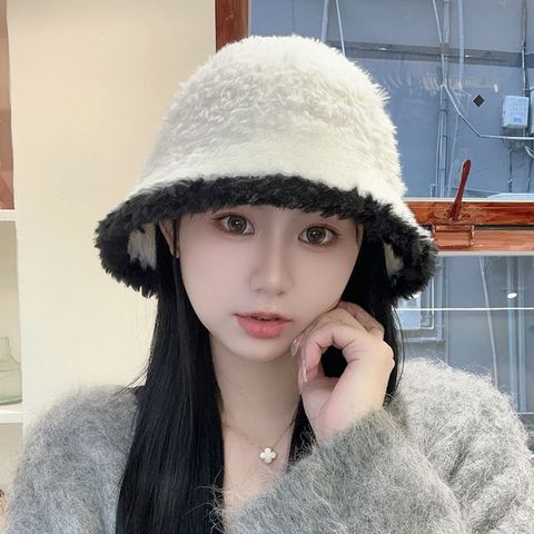 Mũ nón len bucket lông cừu cho nữ Hàn Quốc trùm đầu giữ ấm phong cách ulzzang đẹp thích hợp với thời tiết lạnh LÀ GU Khăn Phụ Kiện - MBK003