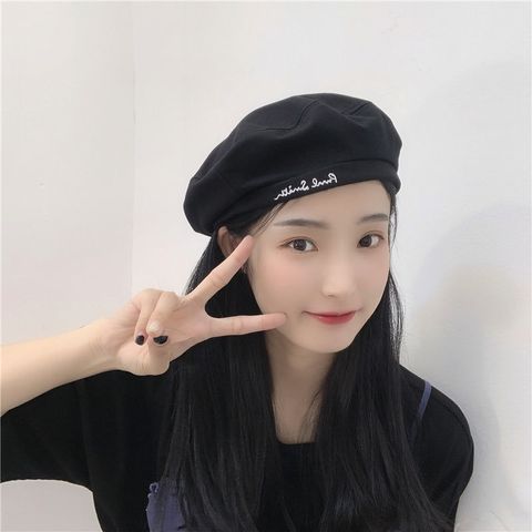 Mũ nón beret nồi bánh tiêu nữ Hàn Quốc LÀ GU Khăn Phụ Kiện phong cách newboy ulzzang đẹp mùa đông thời trang màu trắng, nâu, be, đen - MBR004