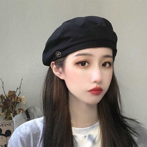 Mũ nón beret nồi bánh tiêu nữ Hàn Quốc LÀ GU Khăn Phụ Kiện phong cách newboy ulzzang đẹp mùa đông thời trang màu trắng, nâu, be, đen - MBR009