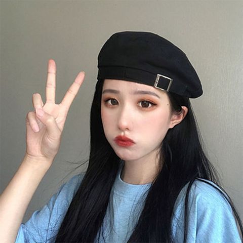 Mũ nón beret nồi bánh tiêu nữ Hàn Quốc LÀ GU Khăn Phụ Kiện phong cách newboy ulzzang đẹp mùa đông thời trang màu trắng, nâu, be, đen - MBR010