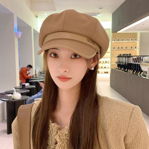 Mũ nón beret nồi bánh tiêu nữ Hàn Quốc LÀ GU Khăn Phụ Kiện phong cách newboy ulzzang đẹp mùa đông thời trang màu trắng, nâu, be, đen - MNB002