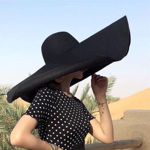 Mũ Nón Cói Vành Siêu To Rộng Le Chapeau Bomba (jacquemus Brand) Màu Đen - Mã NC456