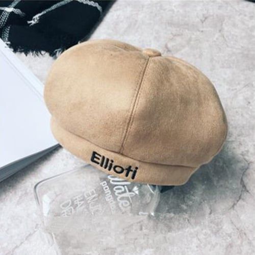 Mũ Nồi Nữ Màu Nâu Da Bò - Nón Beret Màu Nâu Nhạt - Mã NV202