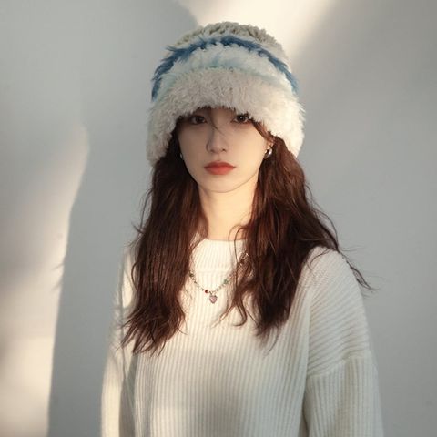 Mũ nón len bucket cho nữ Hàn Quốc trùm đầu giữ ấm phong cách ulzzang đẹp thích hợp với thời tiết lạnh LÀ GU Khăn Phụ Kiện - NL018