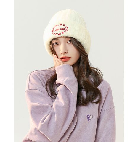 Mũ nón len lông cừu cho nữ Hàn Quốc trùm đầu giữ ấm phong cách ulzzang đẹp thích hợp với thời tiết lạnh LAGU Khăn Phụ Kiện