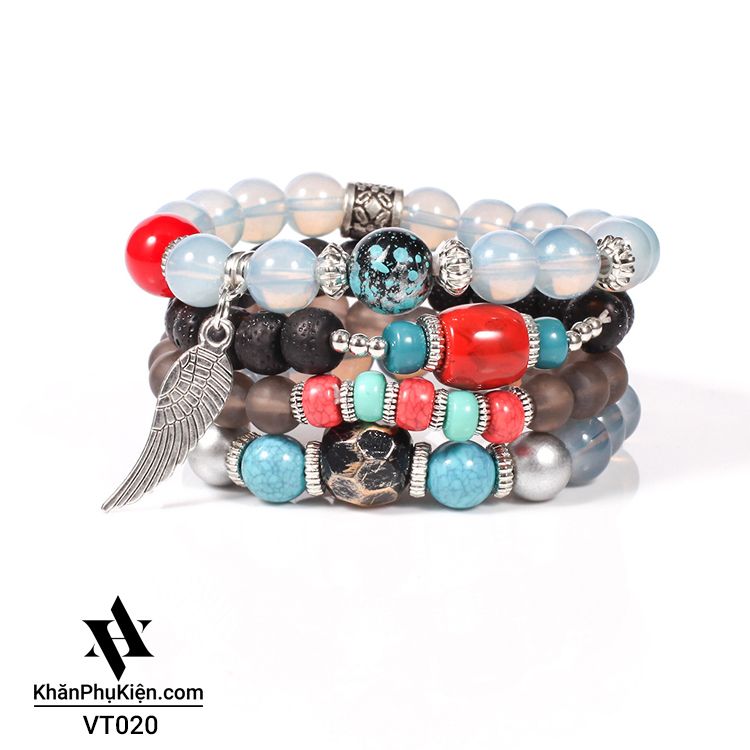 Set Vòng Đeo Tay Thổ Cẩm Bohemian (Boho) Nhiều Màu - Mã VT020