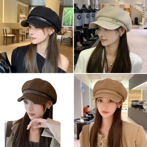 Mũ nón beret nồi bánh tiêu nữ Hàn Quốc LÀ GU Khăn Phụ Kiện phong cách newboy ulzzang đẹp mùa đông thời trang màu trắng, nâu, be, đen - MNB002
