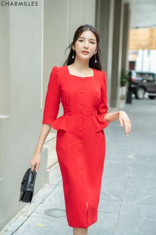 Đầm tay lỡ cổ vuông