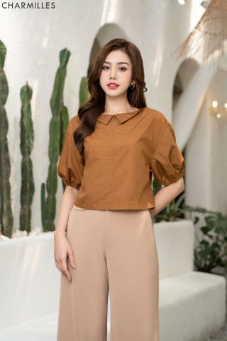 Áo Croptop Cổ Nhọn TC Chun