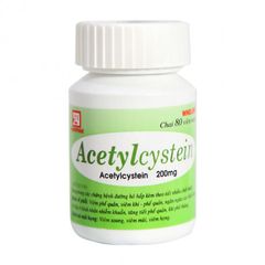 Thuốc điều trị bệnh đường hô hấp Acetylcystein 200mg (Chai 80 viên)
