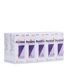 Dung dịch sát khuẩn Povidine Povidon Iod 10% (10 chai x 20ml/lốc)