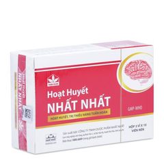 Thuốc trị thiểu năng tuần hoàn Hoạt huyết Nhất Nhất (3 vỉ x 10 viên/hộp)