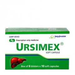 Thuốc điều trị bệnh gan Ursimex (Hộp 6 vỉ x 10 viên)