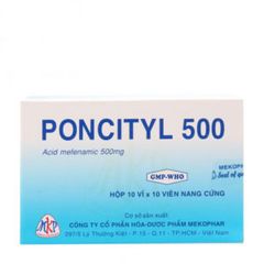 Thuốc giảm đau, kháng viêm Poncityl 500mg (10 vỉ x 10 viên/hộp)