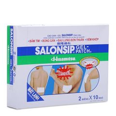 Cao dán – gel giảm đau, kháng viêm Salonsip Gel-Patch (2 miếng x 10 gói/hộp)
