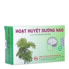 Thuốc bổ thần kinh phòng ngừa và điều trị các bệnh suy giảm trí nhớ, nhũn não Hoạt Huyết Dưỡng Não – Phúc Vinh (5 vỉ x 20 viên)