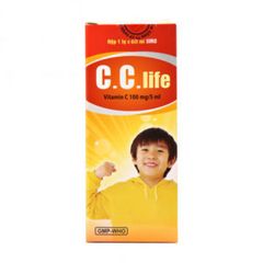 Siro phòng và điều trị thiếu vitamin C ở trẻ sơ sinh và trẻ em C.C.Life (60ml)