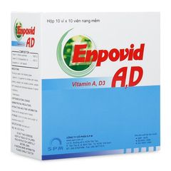 Thuốc bổ sung Vitamin A-D, phòng bệnh nhuyễn xương Enpovid A,D (10 vỉ x 10 viên)