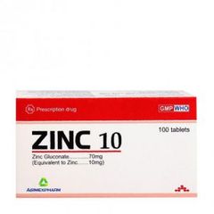 Thuốc bổ sung và điều trị thiếu kẽm ZinC 10mg (Hộp 10 vỉ x 10 viên)