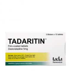Thuốc điều trị viêm mũi dị ứng, mày đay Tadaritin 5mg (3 vỉ x 10 viên/hộp)