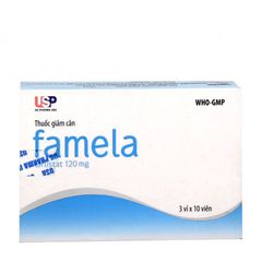 Thuốc giảm cân Famela Orlistat 120mg (Hộp 3 vỉ x 10 viên)