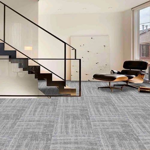 Thảm trải sàn cao cấp màu xám trắng chống trơn trượt Mã Star 01