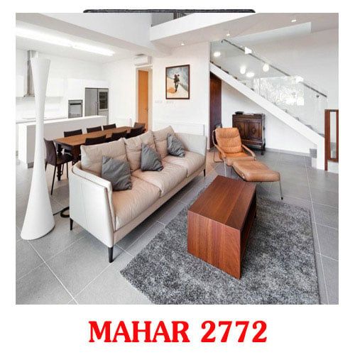 Thảm màu xám trải phòng khách SALON UAE MAHAR 2772