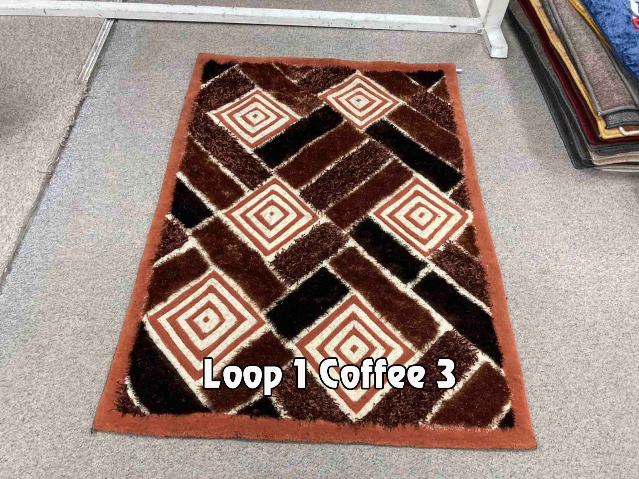 Thảm Shaggy lập thể Loop 1 Coffee 3