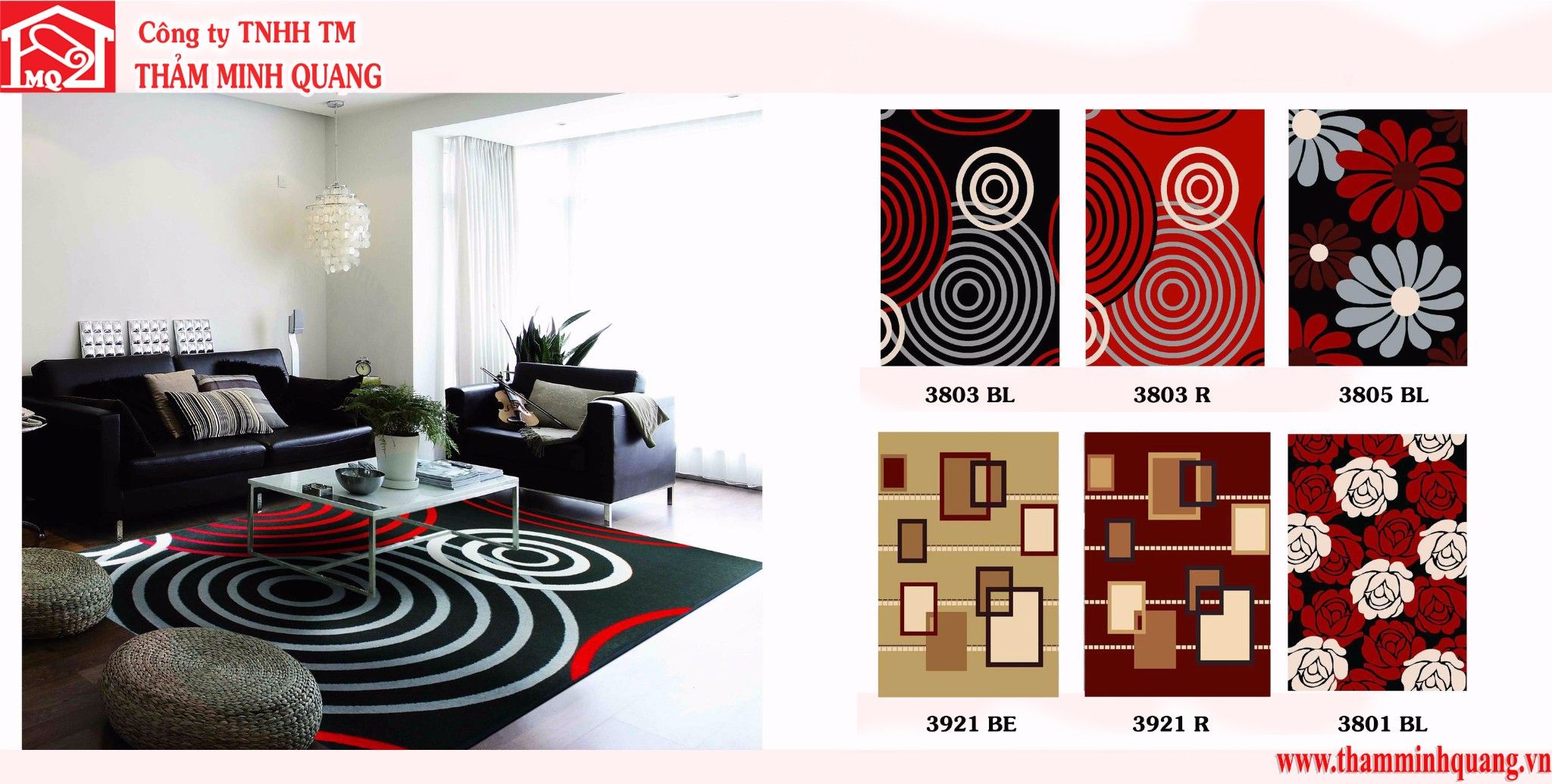 Thảm Salon TULIPS 3921 R Size 1.6x2.3m