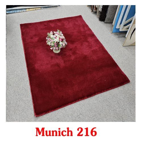 Thảm len xù màu đỏ Munich 216