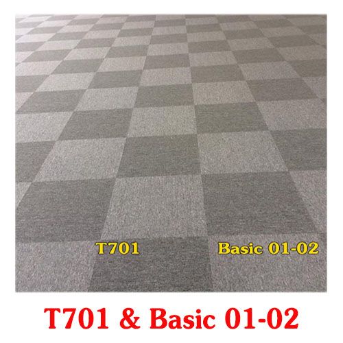Thảm Gạch Màu Xám Basic 1-02