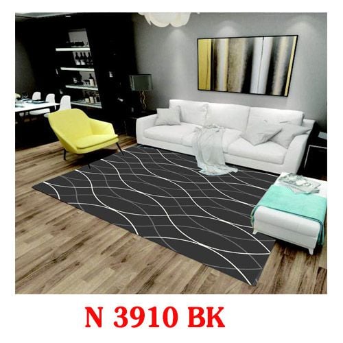 Thảm lót bàn ghế tông xám YS N 3910 BK