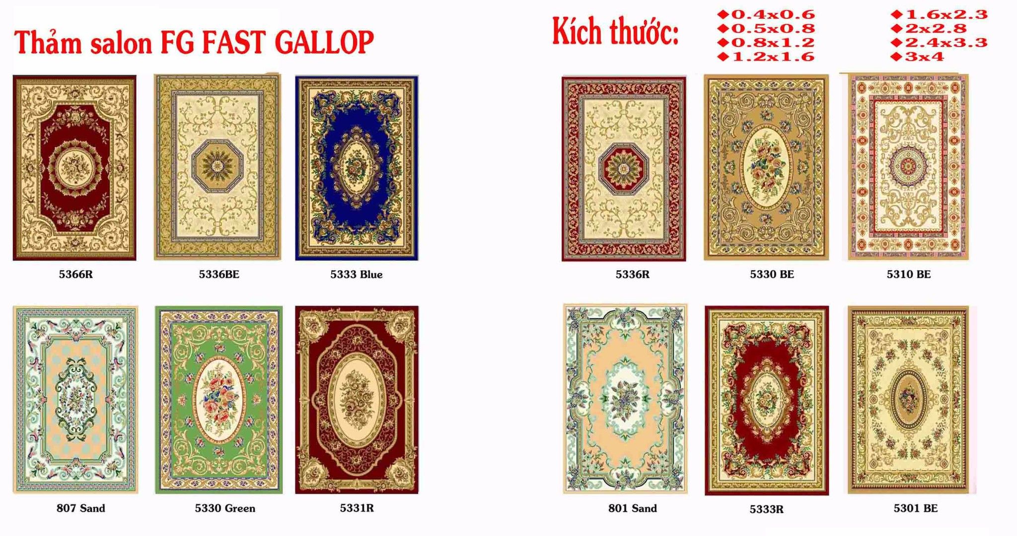 THẢM SALON 5310 Red
