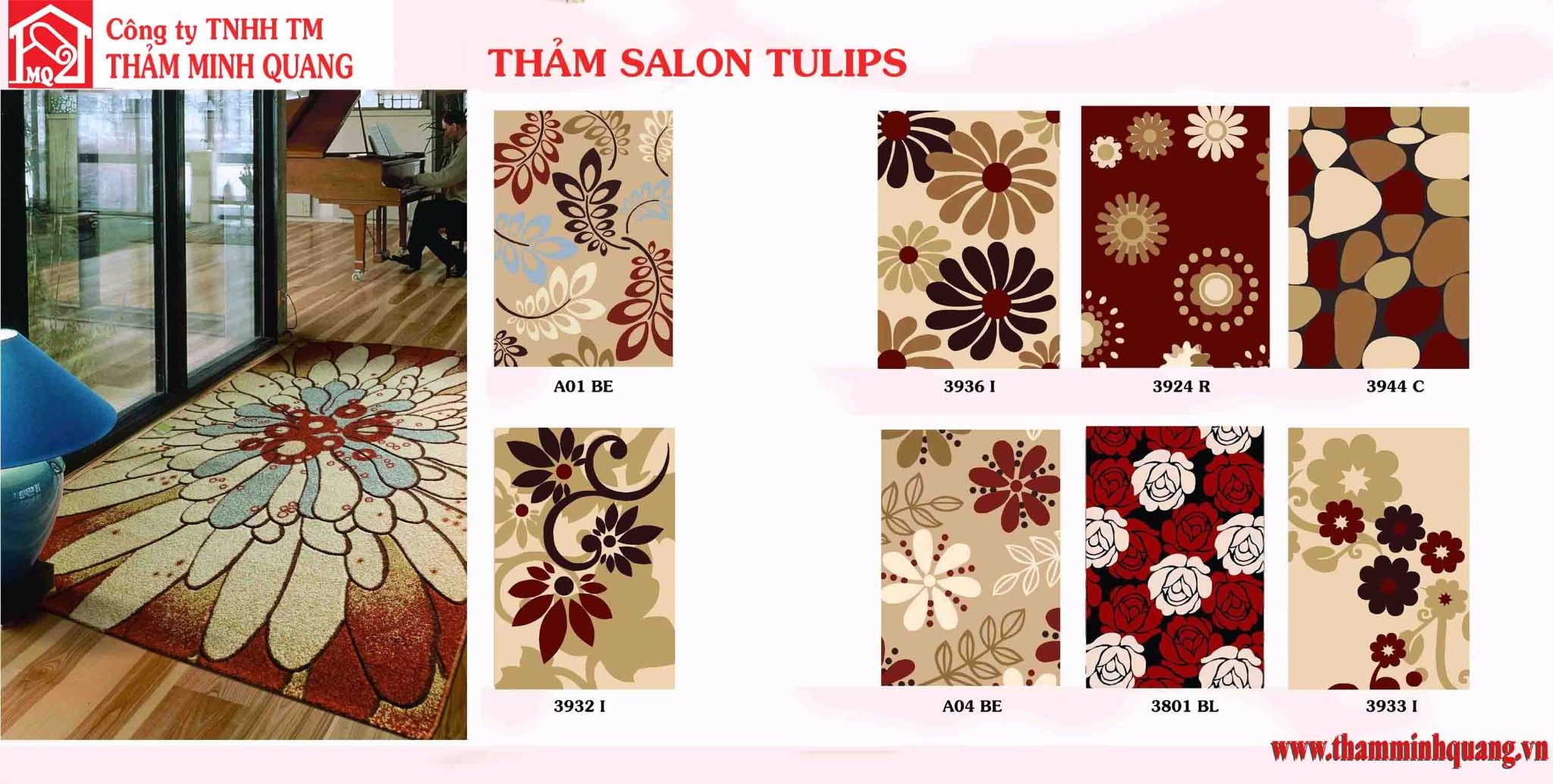 Thảm Salon TULIPS 3921 R Size 1.6x2.3m