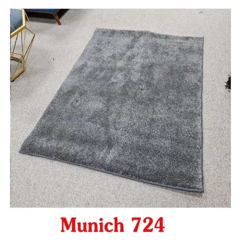 Thảm len dày màu xám Munich 724