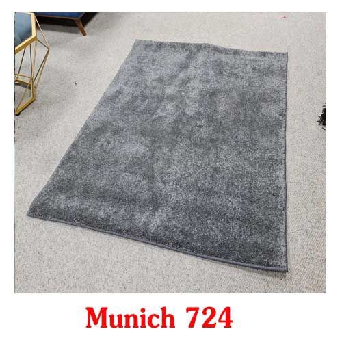 Thảm len dày màu xám Munich 724