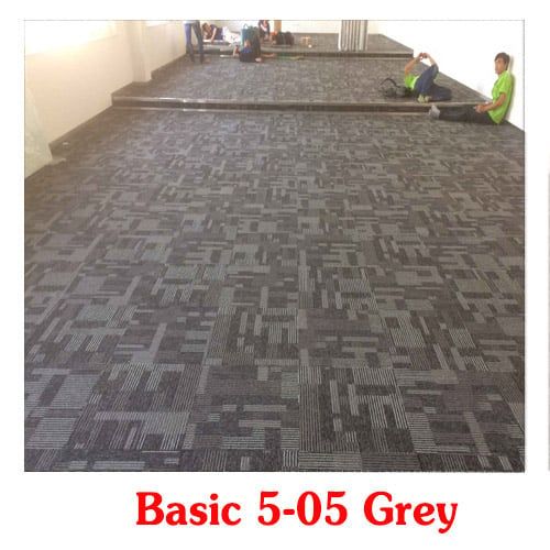 Thảm Gạch Hoa Văn Basic 5-05 Màu xám