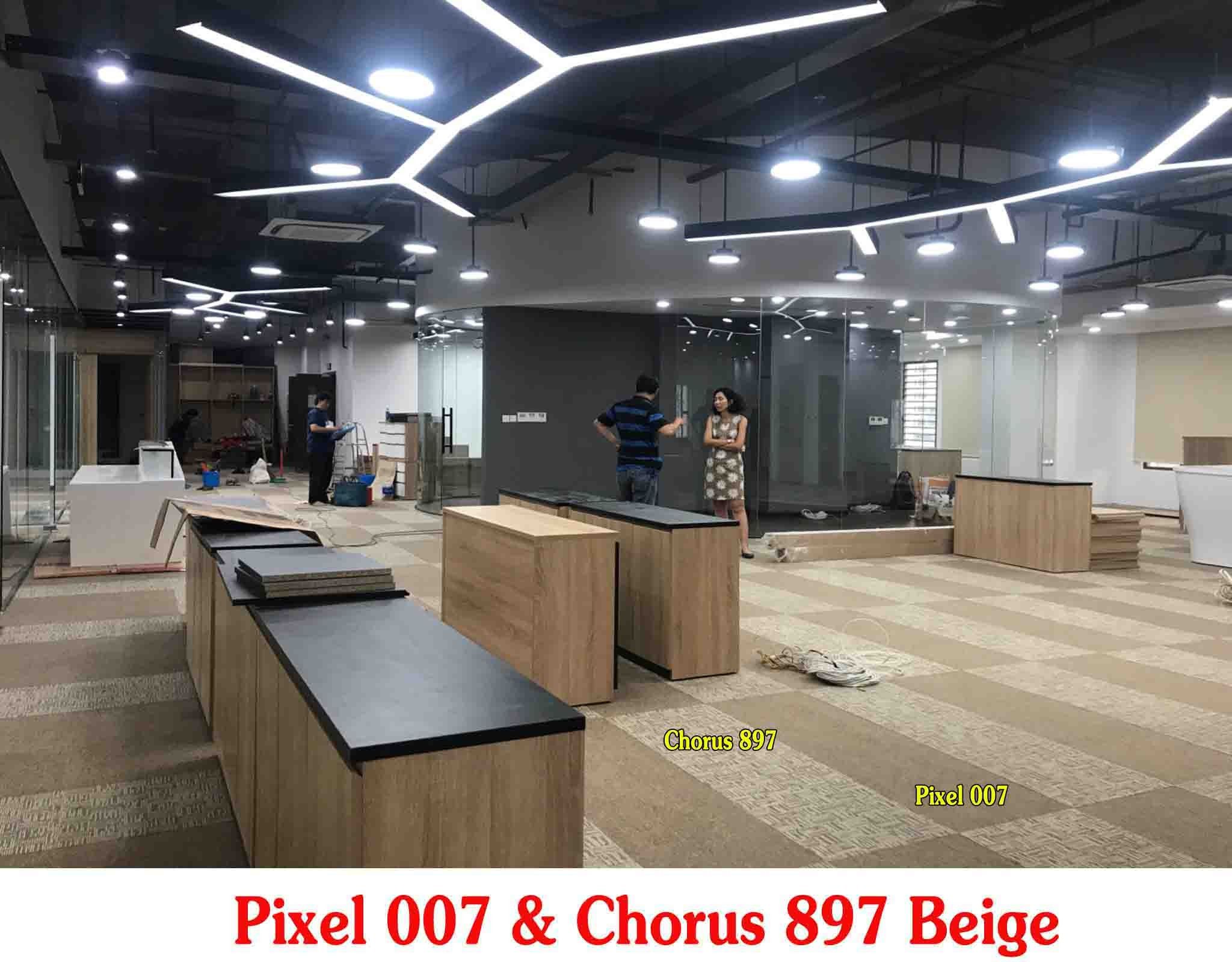 Thảm gạch màu nâu PIXEL 007