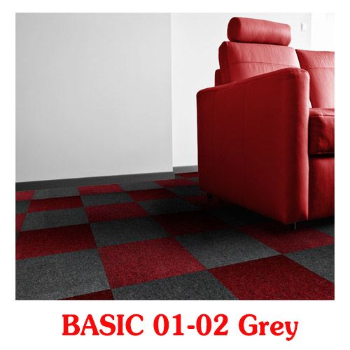 Thảm Gạch Màu Xám Basic 1-02