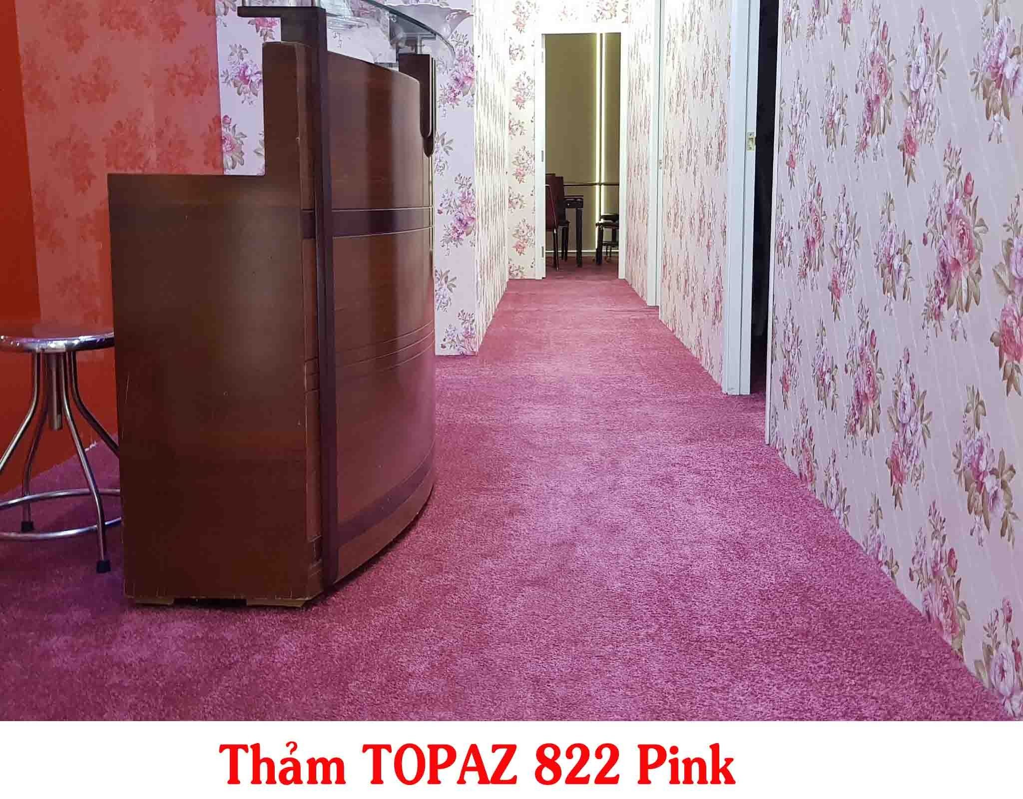 Thảm sàn màu hồng TOPAZ 822