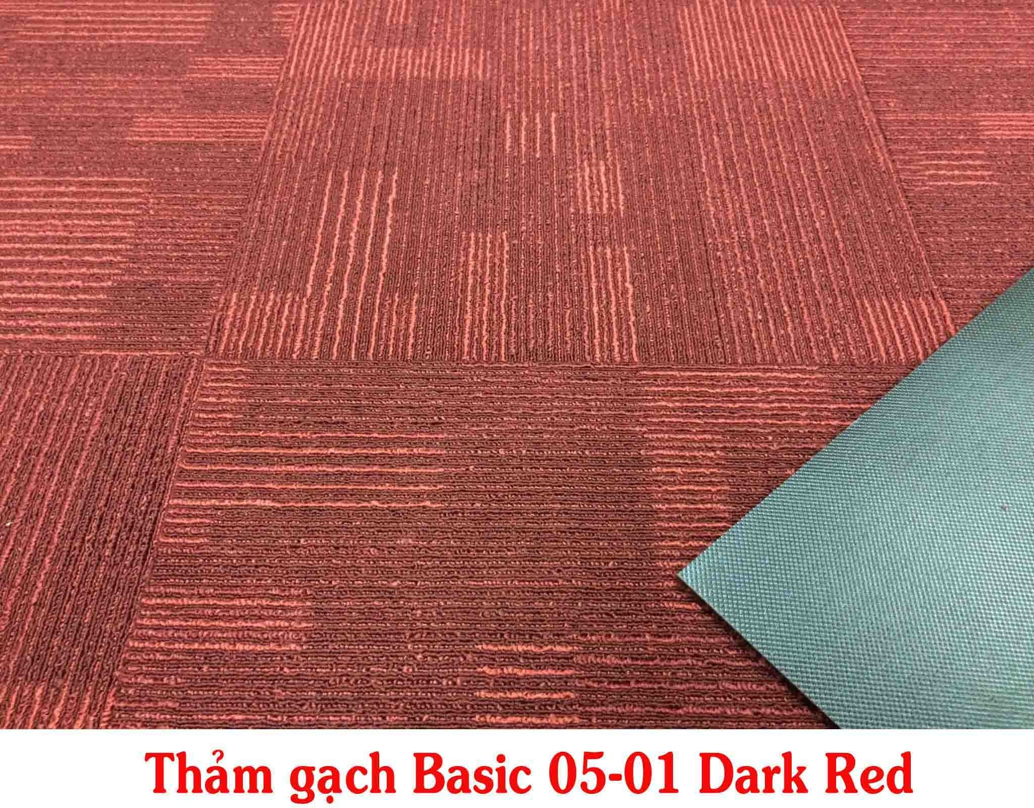 Thảm Gạch Hoa Văn Basic 5-01 Màu đỏ