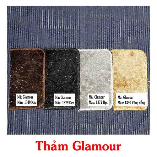 Thảm len màu bạc GLAMOUR 1372