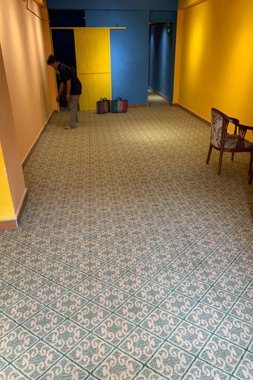 Thảm sàn giá rẻ màu xanh lá Mazaya 464