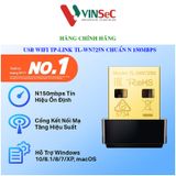  [cổng cắm mạ vàng✨] Bộ Chuyển Đổi USB Wifi TP-Link TL-WN725N Chuẩn N 150Mbps - Hàng Chính Hãng 