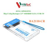  Hộp Ổ Cứng Orico BA2110-CR Backuper 2.5" SSD/HDD SATA 3 USB 3.0 - Nhựa trong suốt- Hàng Chính Hãng 