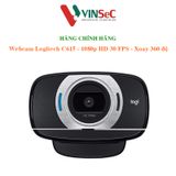  Webcam Logitech C615 1080p HD 30 FPS - Xoay được 360 độ, tự động lấy nét và chỉnh sáng, mic đơn giảm tiếng ồn, tương thích PC/Laptop/Mac - Hàng Chính Hãng 