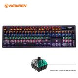  Bàn Phím Cơ Chơi Game Keyboard NEWMEN GM325 usb Led (Phím cơ), 104 Phím, Chống Bấm Đồng Thời, Chương Trình Marco, Có Đèn LED Nền - Hàng Chính Hãng 