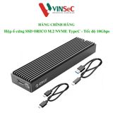  Hộp Đựng Ổ Cứng M2PV-C3-BK (Màu Đen) SSD ORICO NVME M.2 Tốc độ 10Gbps - Hàng Chính Hãng 