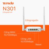  Thiết bị phát Wifi Tenda N301 Chuẩn N 300Mbps - Hàng Chính Hãng 