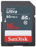  Thẻ nhớ SDHC 16GB Sandisk Ultra UHS-I ( cho máy ảnh ) - Hàng Chính Hãng 